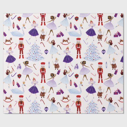 Nutcracker Characters Soldiers Mouse King Toys Geschenkpapier (Flach)