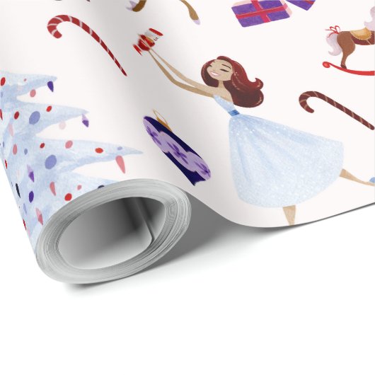 Nutcracker Characters Soldiers Mouse King Toys Geschenkpapier (Rolleneckpunkt)