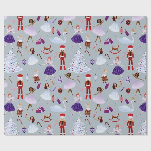 Nutcracker Characters Soldiers Rocking Pferd Toys Geschenkpapier (Flach)