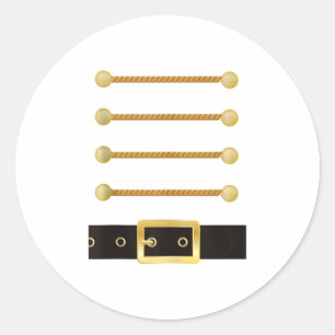 Nutcracker Charakter Soldier Kostüm Uni Runder Aufkleber