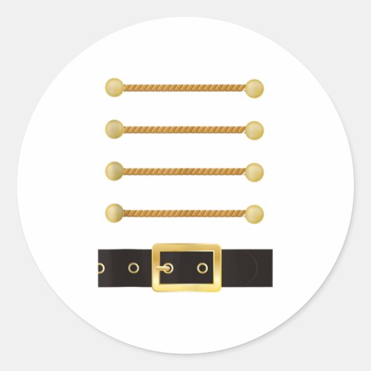 Nutcracker Charakter Soldier Kostüm Uni Runder Aufkleber (Vorderseite)