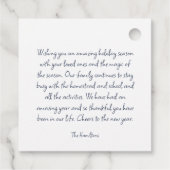 Nutcracker-Charaktere - Feiertag Geschenkanhänger (Rückseite)