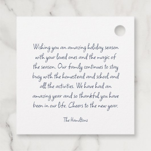 Nutcracker-Charaktere - Feiertag Geschenkanhänger (Rückseite)