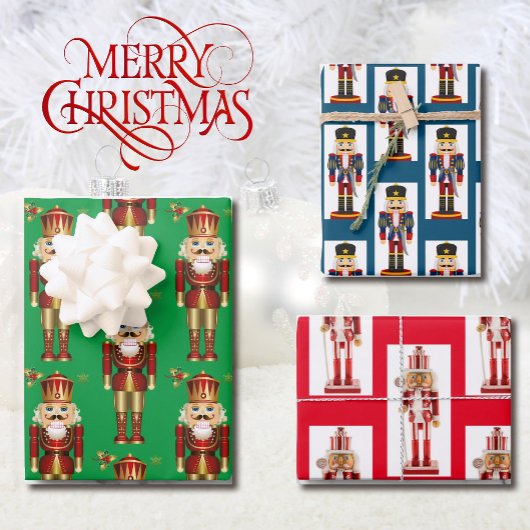 Nutcracker Christmas 3 Koordination Geschenkpapier Set