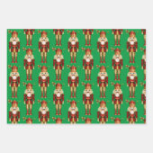 Nutcracker Christmas 3 Koordination Geschenkpapier Set (Vorderseite)