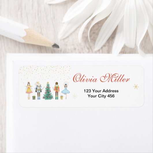 Nutcracker Christmas Address Labels (Insitu)