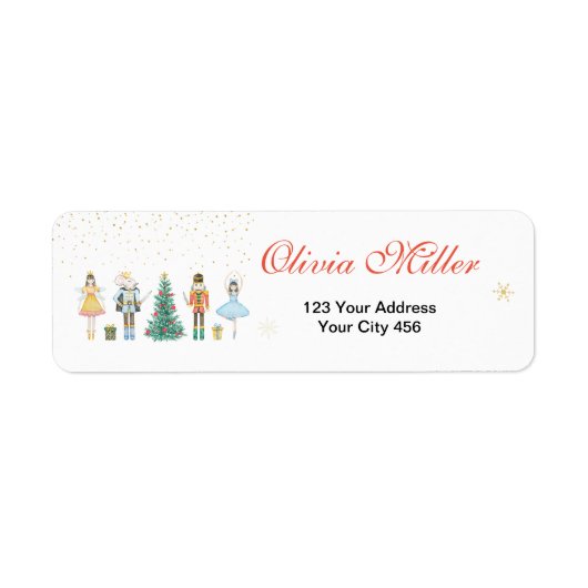 Nutcracker Christmas Address Labels (Vorne)
