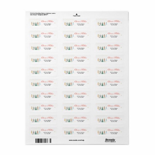 Nutcracker Christmas Address Labels (Vorne)