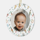 Nutcracker Christmas Baby Foto Keramik Ornament (Links)