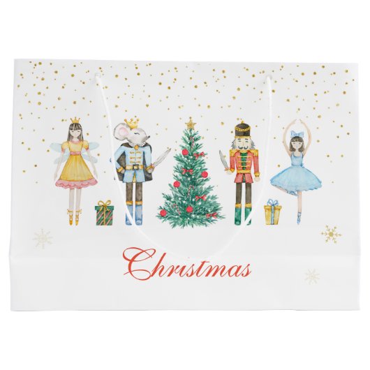 Nutcracker Christmas Baby Große Geschenktüte (Rückseite)