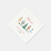 Nutcracker Christmas Baby Shower Napkin Serviette (Ecke)