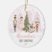Nutcracker Christmas Ballerina Keramik Ornament (Links)