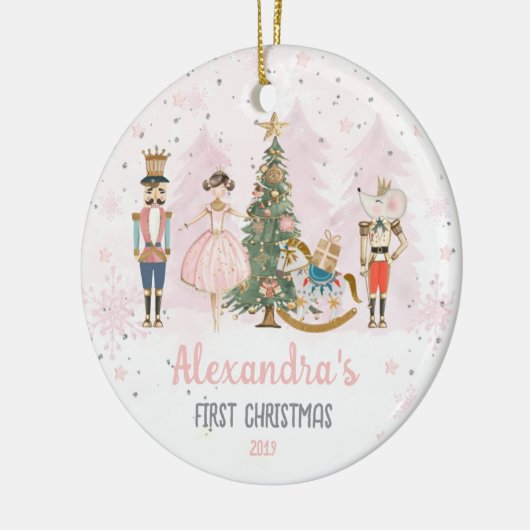 Nutcracker Christmas Ballerina Keramik Ornament (Links)