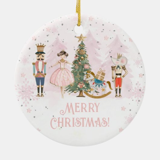 Nutcracker Christmas Ballerina Keramik Ornament (Hinten)