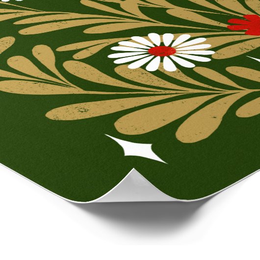 Nutcracker Christmas Ballerina Poster (Ecke)