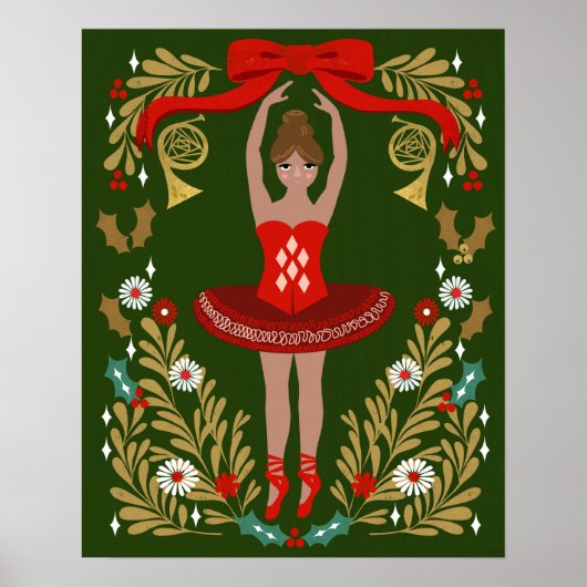 Nutcracker Christmas Ballerina Poster (Vorne)