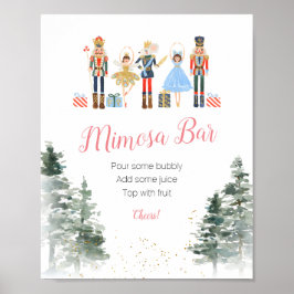 Nutcracker Christmas Brautparty Tea Momosa Bar Poster