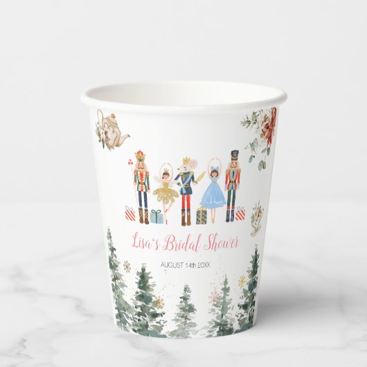 Nutcracker Christmas Brautparty Tee Pappbecher (Rückseite)