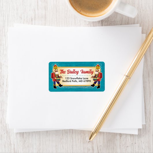Nutcracker Christmas Card Address Labels Adressaufkleber (Insitu)