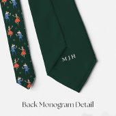 Nutcracker Christmas Cocktails Pattern w/ Monogram Krawatte