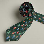 Nutcracker Christmas Cocktails Pattern w/ Monogram Krawatte