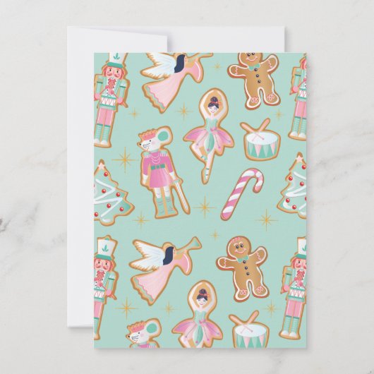 Nutcracker Christmas Cookie Exchange Party Einladung (Rückseite)