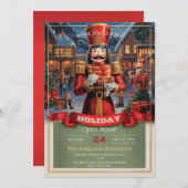 Nutcracker Christmas Einladung (Vorne/Hinten)