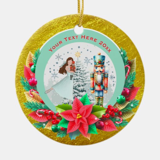 Nutcracker Christmas, Family Holiday Keepsake Gift Keramik Ornament (Vorne)