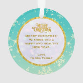 Nutcracker Christmas, Family Holiday Keepsake Gift Ornament (Rückseite)