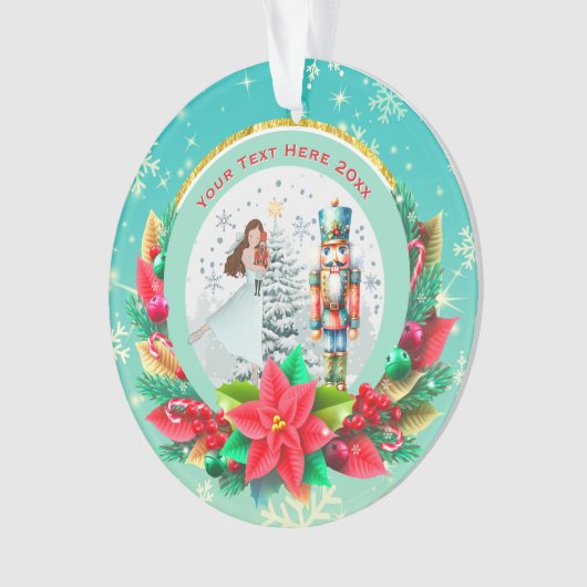 Nutcracker Christmas, Family Holiday Keepsake Gift Ornament (Vorderseite)