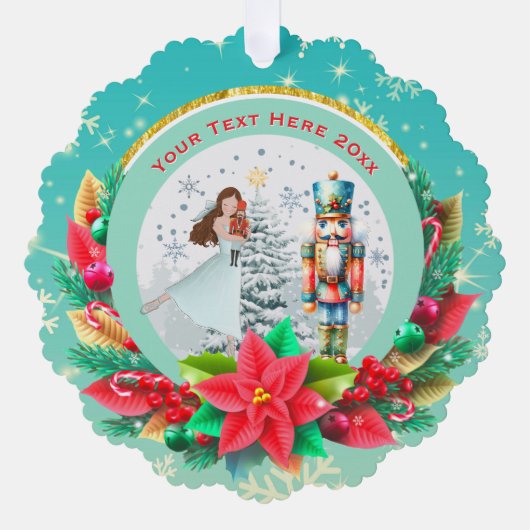 Nutcracker Christmas, Family Holiday Keepsake Gift Ornament Karte (Vorderseite)