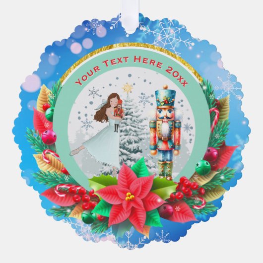 Nutcracker Christmas, Family Holiday Keepsake Gift Ornament Karte (Vorderseite)