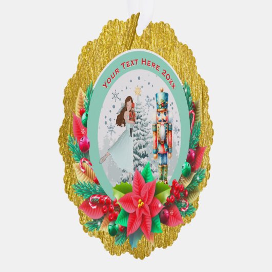 Nutcracker Christmas, Family Holiday Keepsake Gift Ornament Karte (Rechts)