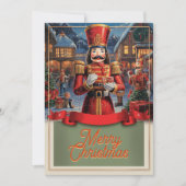Nutcracker Christmas Feiertagskarte (Vorderseite)
