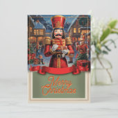 Nutcracker Christmas Feiertagskarte (Stehend Vorderseite)