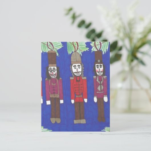 Nutcracker Christmas Feiertagspostkarte (Stehend Vorderseite)