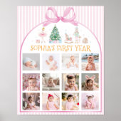 Nutcracker Christmas First Year Photo Milestone Poster (Vorne)