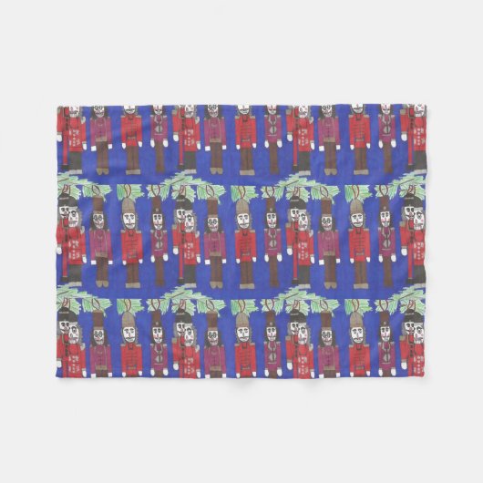 Nutcracker Christmas Fleecedecke (Vorderseite (Horizontal))