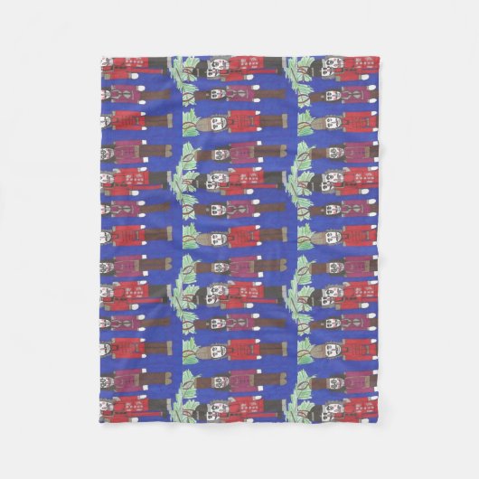 Nutcracker Christmas Fleecedecke (Vorderseite)