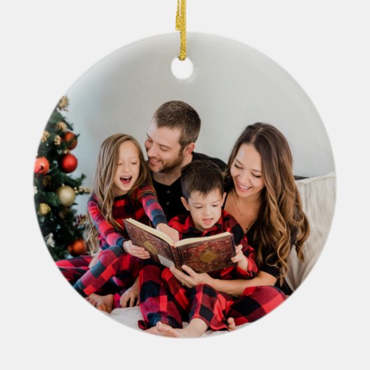 Nutcracker Christmas Foto Keramik Ornament (Hinten)