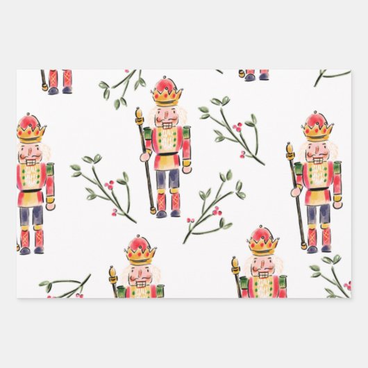 Nutcracker Christmas Geschenkpapier Set (Vorderseite 3)