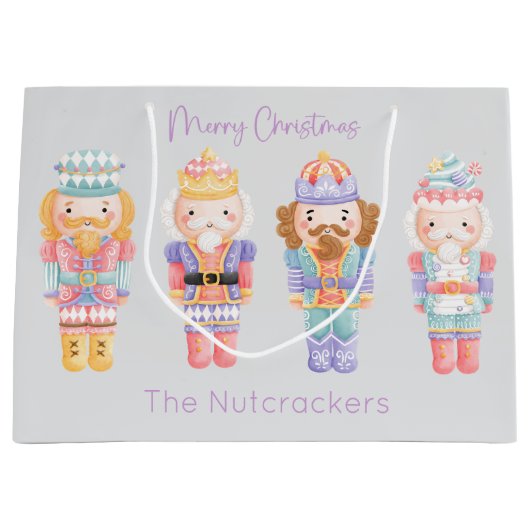 Nutcracker Christmas Große Geschenktüte (Vorderseite)