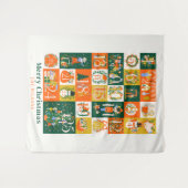 Nutcracker Christmas Holiday Advent Calendar Wandteppich (Vorderseite (Horizontal))