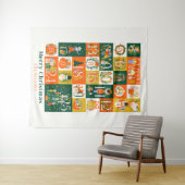 Nutcracker Christmas Holiday Advent Calendar Wandteppich (Beispiel (Horizontal))