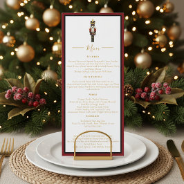 Nutcracker Christmas Holiday Dinner Red Black Menu Einladung