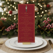 Nutcracker Christmas Holiday Dinner Red Menu Einladung