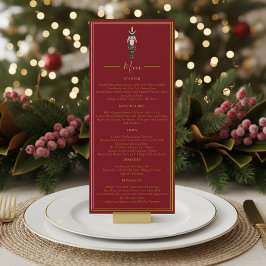 Nutcracker Christmas Holiday Dinner Red Menu Einladung