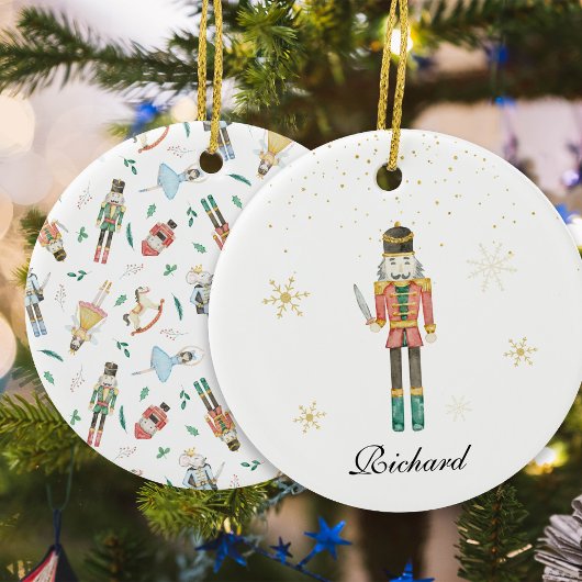 Nutcracker Christmas Keramik Ornament