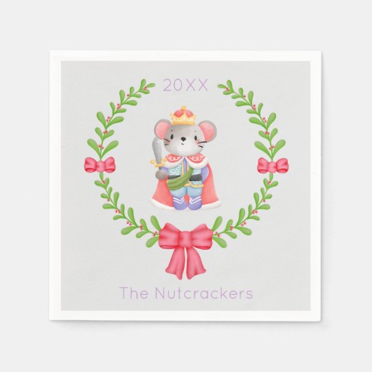 Nutcracker Christmas Mouse King Serviette (Vorderseite)