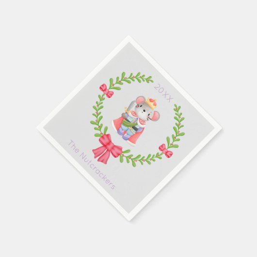 Nutcracker Christmas Mouse King Serviette (Ecke)